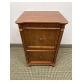 TWO DRAWER WOOD FILE CABINET