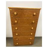 SIX DRAWER WOOD DRESSER