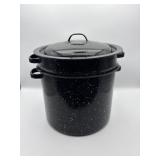 ENAMELED STEAMER POT
