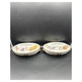 2 ROYAL WORCESTER 'EVESHAM' COVERED CASSEROLE