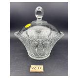 GLASS COVERED CANDY DISH