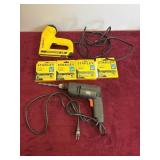 BLACK AND DECKER CORDED DRILL & STANLEY STAPLE GUN