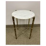 BRASS BASE MARBLE TOP TABLE