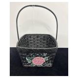 HAND PAINTED WOVEN BASKET