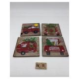 SET OF 4 NEW CHRISTMAS COASTERS