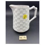 SMALL PORCELAIN WOVEN BASKET PITCHER