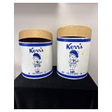PAIR OF KERR'S LOLLYPOP CARDBOARD BARRELS