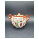 HAND PAINTED JAPANESE SUGAR BOWL