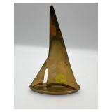 SMALL BRASS SAILBOAT