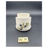 SIGNED POTTERY NAPKIN HOLDER