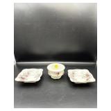 ROYAL ALBERT 'LAVENDER ROSE' SUGAR & PICKLE DISHES
