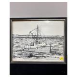 FRAMED PRINT OF THE M/V SAINT M BOAT