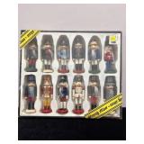 SET OF 12 NUTCRACKER ORNAMENTS