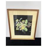 IVY HENDRY WATERCOLOUR OF FLOWER BOUQUET 1960'S