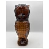 VINTAGE AMBER GLASS DECANTER