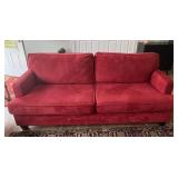 MODERN RED ULTRA SUEDE SOFA