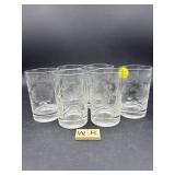 SET OF 6 SUNFLOWER JUICE GLASSES