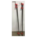 PAIR OF METAL 4 FT BAR CLAMPS