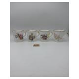 SET OF 4 MORGAN GRAHAM BONE CHINA MUGS