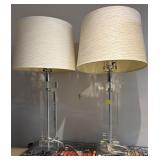 PAIR OF CRYSTAL LAMPS