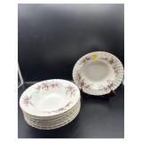 8 ROYAL ALBERT 'LAVENDER ROSE' SOUP BOWLS