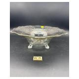SILVER FLASHED 3 FOOTED BOWL