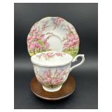 ROYAL ALBERT 'BLOSSOM TIME' TEACUP AND SAUCER