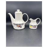 ROYAL DOULTON 'AUTUMN'S GLORY' COFFEE POT /CREAMER