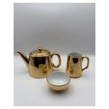 ROYAL WORCESTER GOLD FLASHED TEA SET