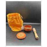 MORTAR AND PESTLE SET WITH STORAGE BAG