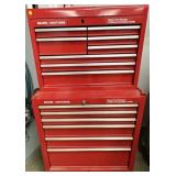 2 TIER SEARS/CRAFTSMAN ROLLER TOOL BOX/NO KEYS