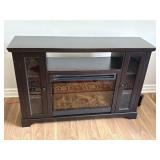 MODERN TV STAND WITH FIREPLACE
