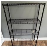BLACK METAL STORAGE SHELVES