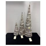 3 LIGHTED GRAPEVINE TREES
