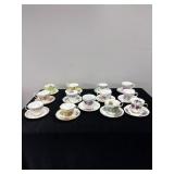 SELECTION OF 13 CHINA CUPS AND SAUCERS