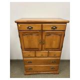 5 DRAWER MAPLE HIGH BOY DRESSER