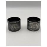 VINTAGE MOTHER AND FATHER NAPKIN RINGS