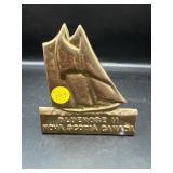LUNENBURG FOUNDRY BLUENOSE BRASS ORNAMENT