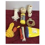 VARIOUS ROPES & STRING LOT