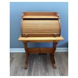 PINE ROLL TOP DESK