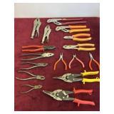 LOT OF ASSORTED PLIERS