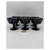 12 NORITAKE PERSPECTIVE BLACK DESSERT DISHES