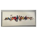 WRAPPED CANVAS PRINT OF BIRDS ON A WIRE