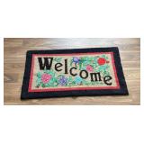 HAND HOOKED WELCOME RUG
