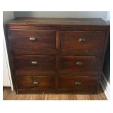 PINE 6 DRAWER STORAGE CABINET