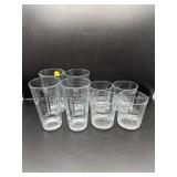 SET OF 8 MODERN DRINKING GLASSES