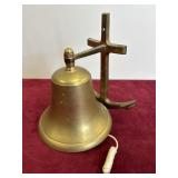 BRASS WALL MOUNTED HANGING SHIPS BELL