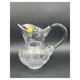 HAND BLOWN CRYSTAL PITCHER