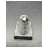 10KT WHITE GOLD AND PEARL RING