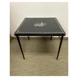 TOLE PAINTED CARD TABLE
